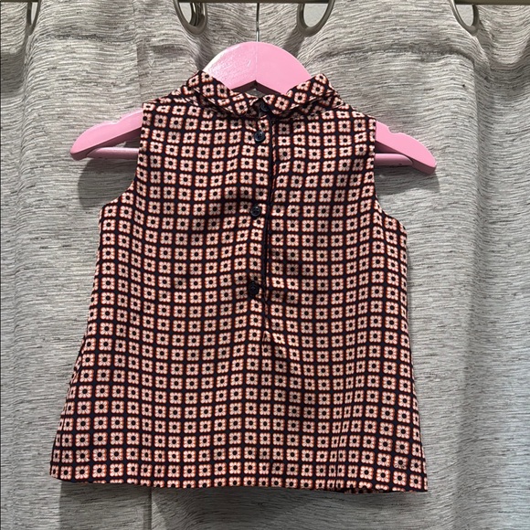 Janie and Jack Orange and Navy Patterned Tank Top - Picture 6 of 8